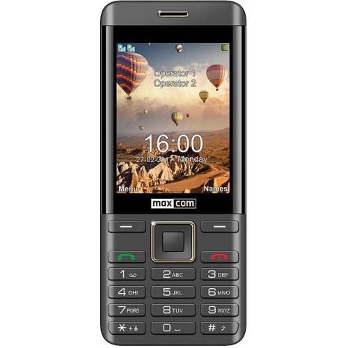 Telefon mobil Maxcom Classic MM236, Dual SIM, Black/Gold