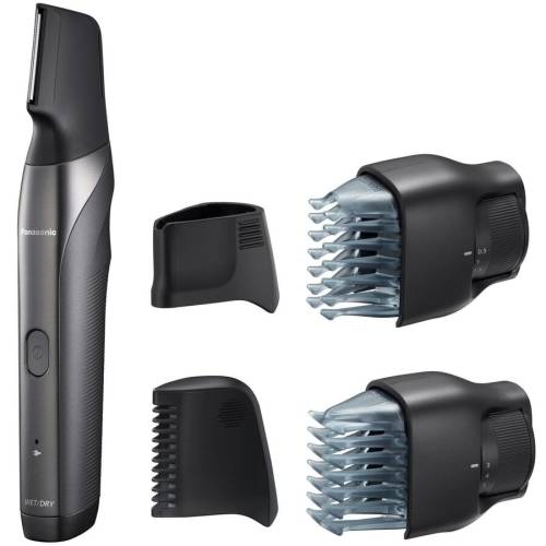 Trimmer pentru barba si par corporal Panasonic ER-GY60-H503 , 3 in 1, functionare cu si fara fir, Argintiu/Negru