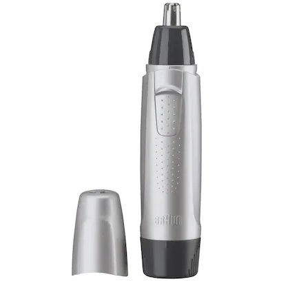 Trimmer pentru nas/urechi Braun EN10, baterii, otel inoxidabil
