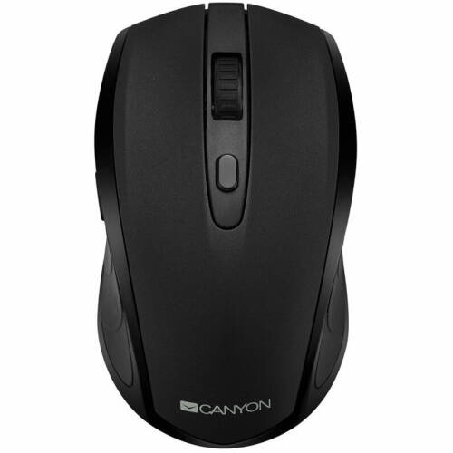 Canyon - Wireless mouse, optical 800/1200/1600 dpi, 6 button, 2 mode(bt/ 2.4ghz), black