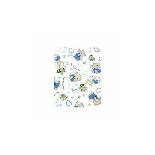 Deseda - Set 2 cearsafuri din finet 120x60 cm - ursi cu albine pe albastru