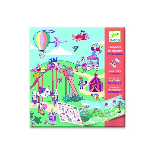 Djeco - Planse cu abtibilduri repozitionabile Locul de joaca pentru copii