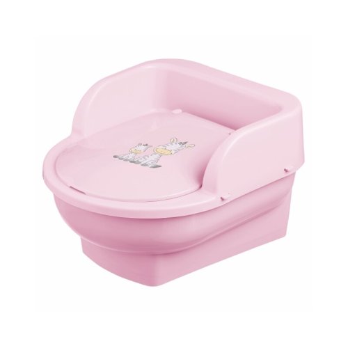 Maltex baby - Olita copii, mini toaleta, recipient detasabil, Zebra Light Pink,
