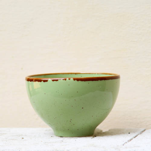 Bol Gardena din ceramica verde 13 cm