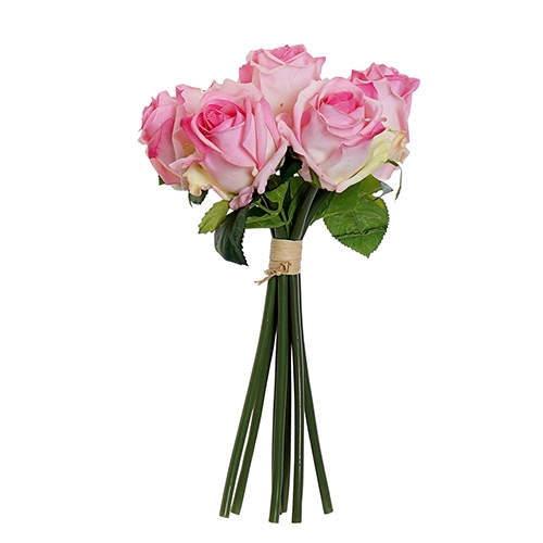 Buchet de trandafiri decorativi roz 30 cm