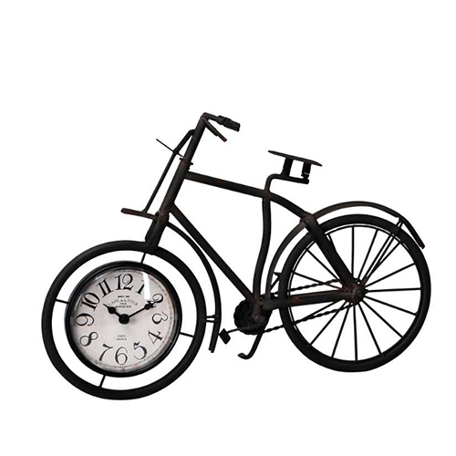 Ceas Bike din metal maro inchis 38.5x25 cm