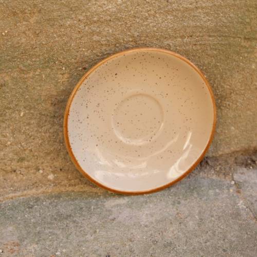 Farfurie de desert Gardena din ceramica crem 14 cm