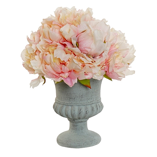 Floare decorativa Rosa in vaza din ceramica 30 cm