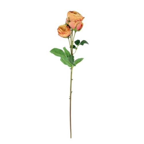 Floare decorativa Trandafir portocaliu 55 cm
