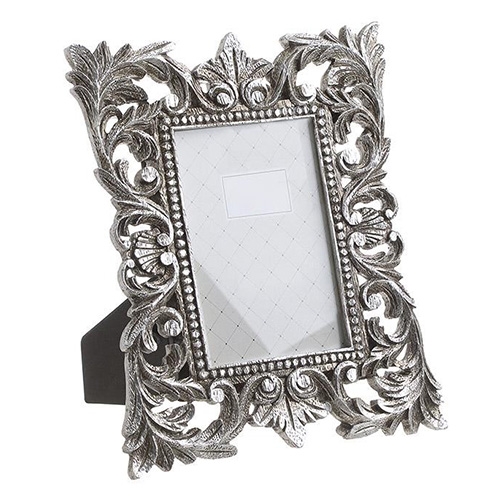 Rama foto Silver cu model floral argintiu 10x15 cm