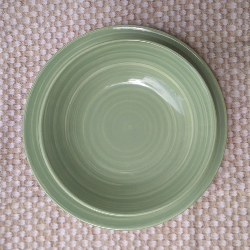 Salatiera Green din ceramica verde 25 cm