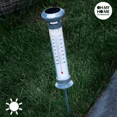 Vintagetime - Lampă solară termometru oh my home