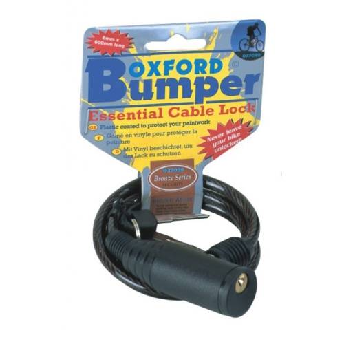 Oxford - Cablu cu lacat bumper 600mmx6mm fumuriu