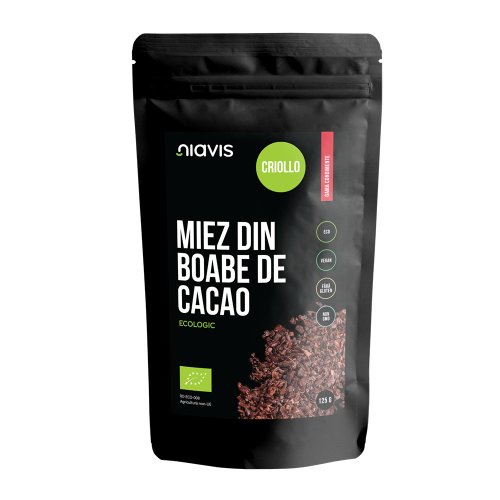 Niavis miez din boabe de cacao criollo ecologice/bio 125g