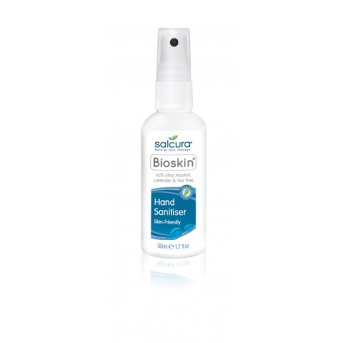 Salcura Bioskin Spray igienizant pentru maini 62% alcool cu lavanda si tea tree 50 ml