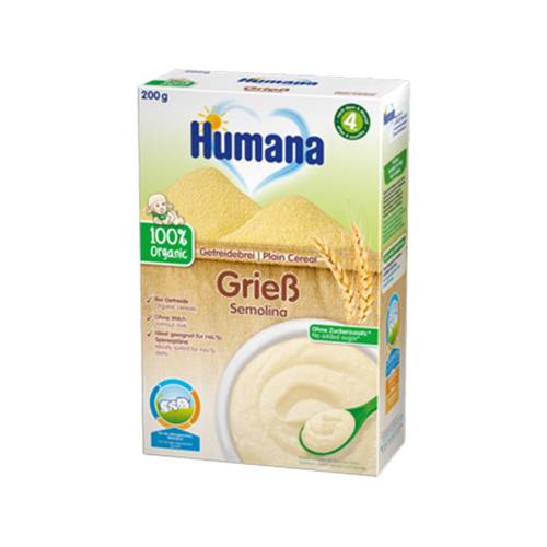 Cereale ECO, gris fara lapte Humana, 200 g, 4 luni+