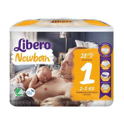Scutece Libero Baby Soft 1, 2-5 Kg, 28 buc