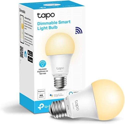 TP-Link Tapo L510E Smart bulb White, Yellow Wi-Fi, Dimmable, E27, Wi-Fi Protocol IEEE 802.11b g n, Wi-Fi Frequency 2.4 GHz Wi-Fi, 220, 240 V, 50 60 Hz, 73 Ma, 806 lumens, 2,700 K, 8.7 W.