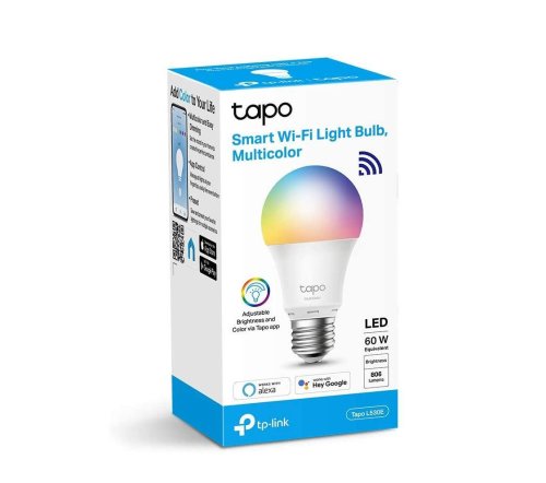 TP-Link Tapo L530E Smart bulb Multicolor Wi-Fi, E27, Wi-Fi Protocol IEEE 802.11b g n, Wi-Fi Frequency: 2.4 GHz Wi-Fi, 806 lumeni, 8.7 W, 2,500 K 6,500 K, Switching Circles 15,000.