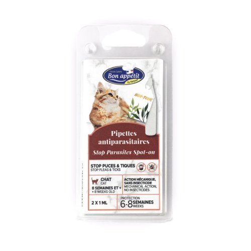 Oasis Shadrin Group - Pipeta antiparazitara pisici, bon appetit, 2 x 1 ml