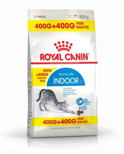 Royal Canin Feline Indoor 27, 400 g + 400 g CADOU