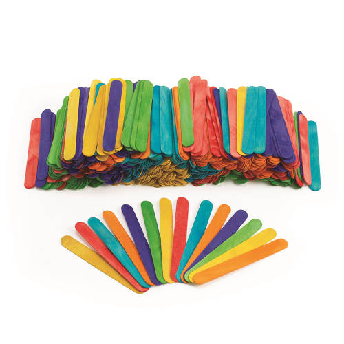 Bețișoare colorate din lemn - 500 buc