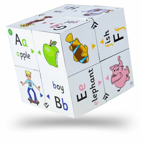 Edituradiana.ro - Cub educativ pliabil - literele alfabetului & potrivirea culorilor
