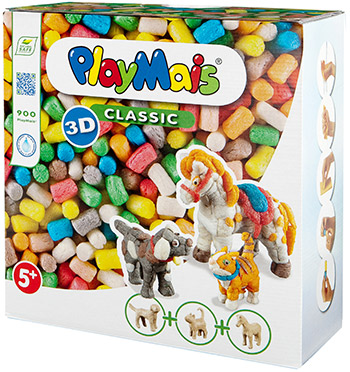 Cutie cu 850 de pufuleţi PlayMais - Animale domestice 3D