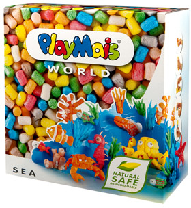 Cutie cu 850 de pufuleţi PlayMais - Lumea acvatică
