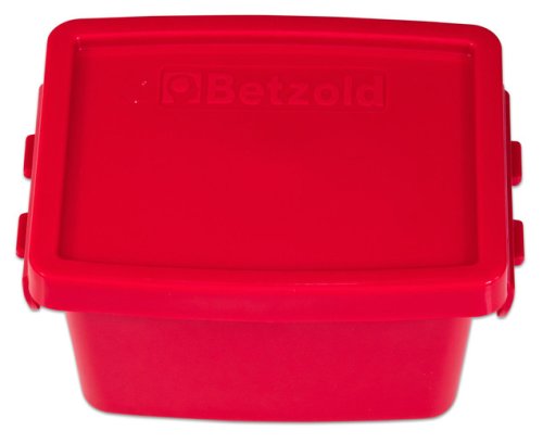 Cutie roșie din plastic pentru depozitare, 11 x 6 x 8 cm 