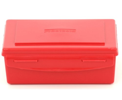Cutie roșie din plastic pentru depozitare, 19 x 15 x 7 cm