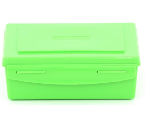Cutie verde din plastic pentru depozitare, 19 x 15 x 7 cm