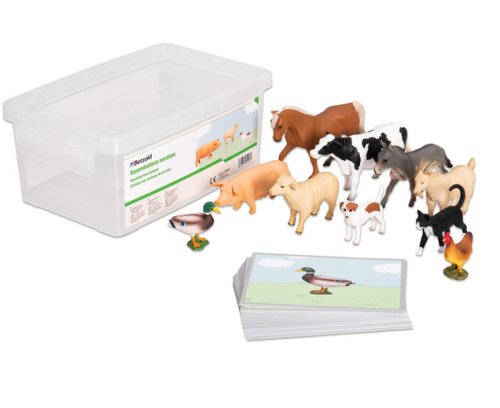 Joc Montessori pentru dezvoltarea vocabularului - Animale de la fermă