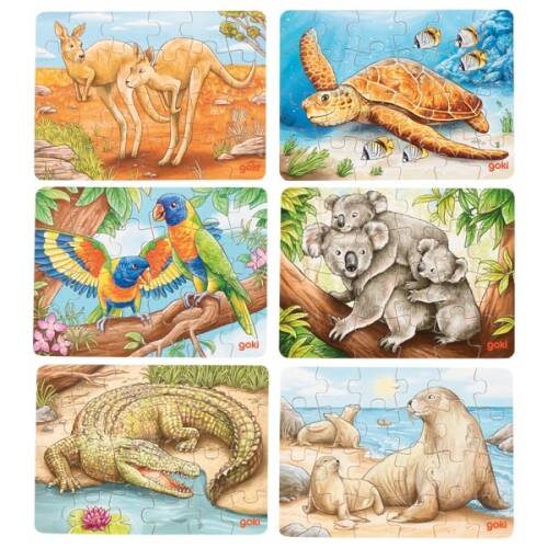 Mini puzzle - Animale din Australia - Broască țestoasă