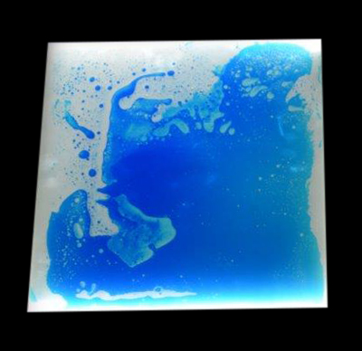 Placă de podea luminoasă cu lichid colorat (Albastru)