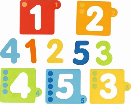 Puzzle stratificat cu 10 piese pentru învățarea numerelor