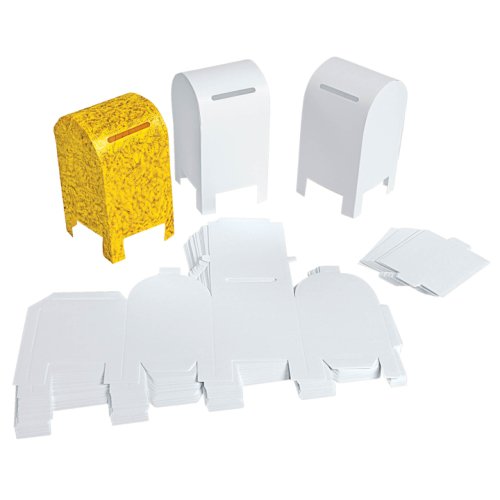 Set de 20 de cutii poștale din carton pentru decorat, 7,5 x 7,5 x 15 cm