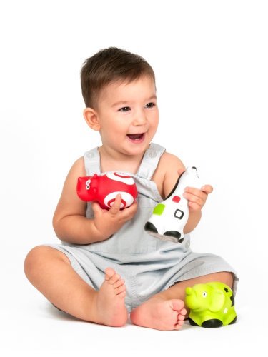 Set de 3 jucării colorate pentru bebeluși