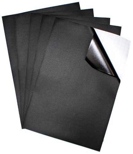 Set de 5 folii negre autoadezive de scris cu creta, 20 x 30 cm
