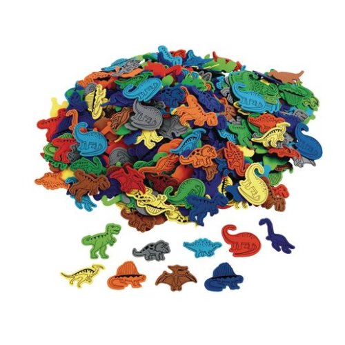 Set de 500 de dinozauri colorați din spumă