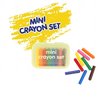 Set de 8 mini-creioane colorate cerate