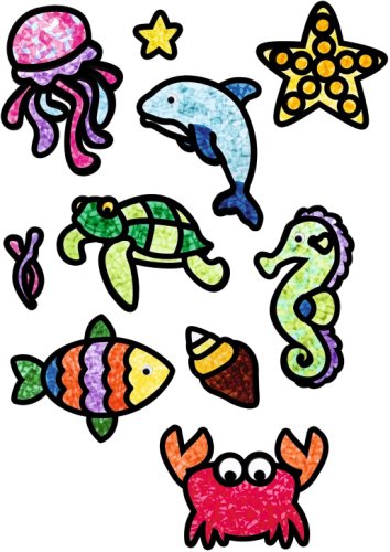 Set pentru crearea a 12 decorațiuni translucente – Animale marine