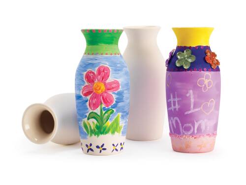 Vază ceramică pentru decorat, 13 x 4 cm