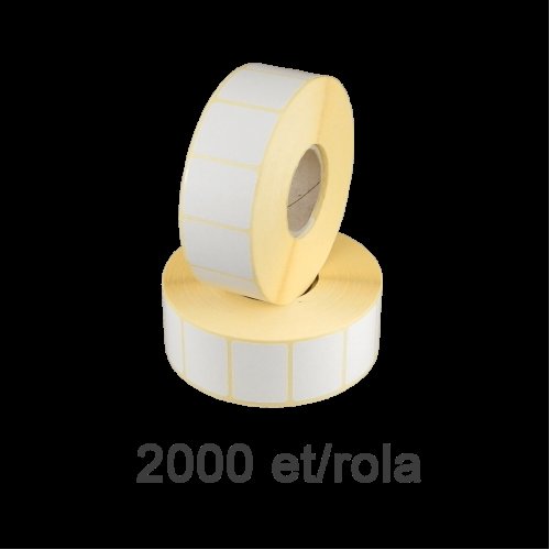 Role etichete de plastic ZINTA albe 25x254mm black mark 2000 et/rola 4 et/rand