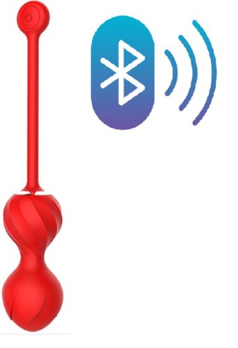 Bile Vaginale Reddish Mobile APP, Bluetooth Control, Silicon, USB, Rosu, 22 cm, Guilty Toys
