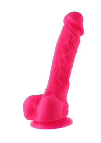 Dildo Realist Conectare KlicLok pentru Masini de Sex Hismith, Roz, 21 cm