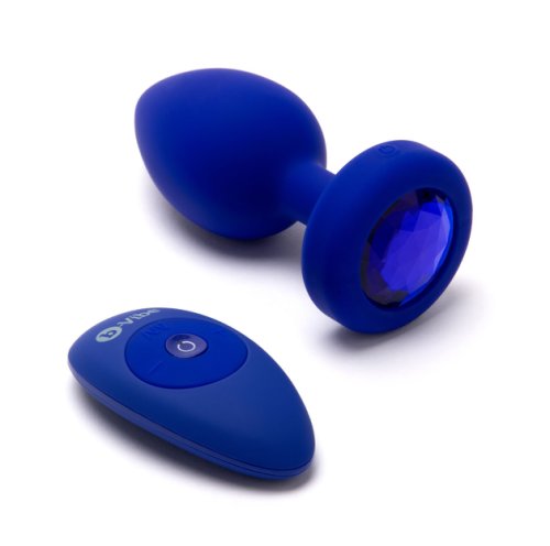 Dop Anal 15 Moduri Vibratii, 6 Viteze, Silicon, USB, Albastru, 11.1 cm, B-Vibe