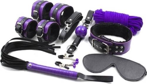 Set Bondage Kit 8 piese violet Guilty Toys