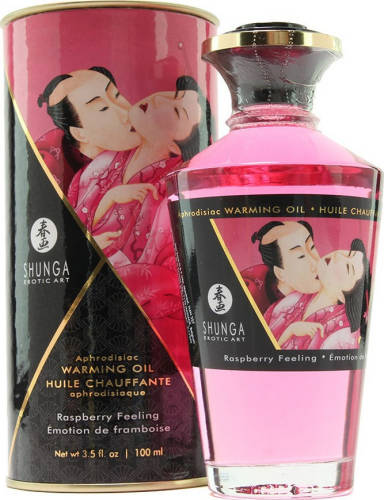 Shunga Erotic Art - Shunga ulei afrodisiac cu efect de incalzire - zmeura 100 ml