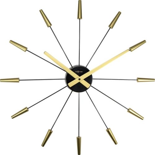 Ceas de perete NeXtime Plug Inn 58cm auriu